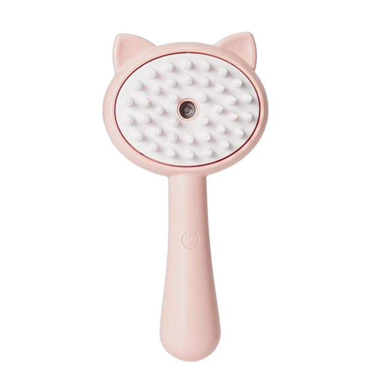 Pet Spray Massage Comb Cats Anti Flying Hair Bath Brush (Pink)