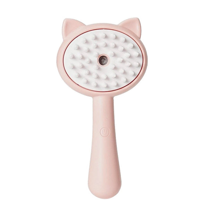 Pet Spray Massage Comb Cats Anti Flying Hair Bath Brush (Pink)
