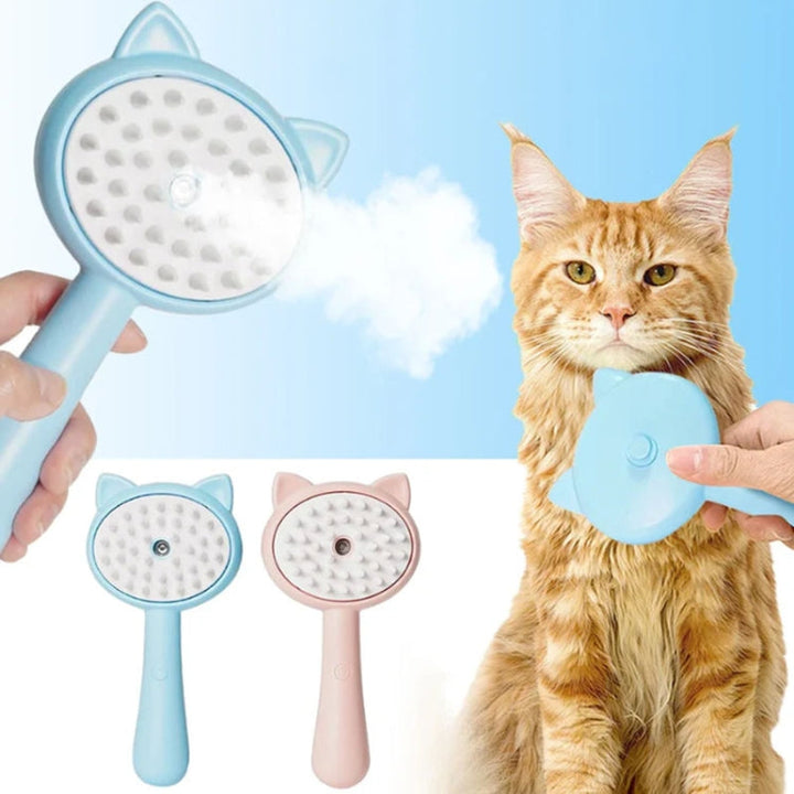 Pet Spray Massage Comb Cats Anti Flying Hair Bath Brush (Pink)
