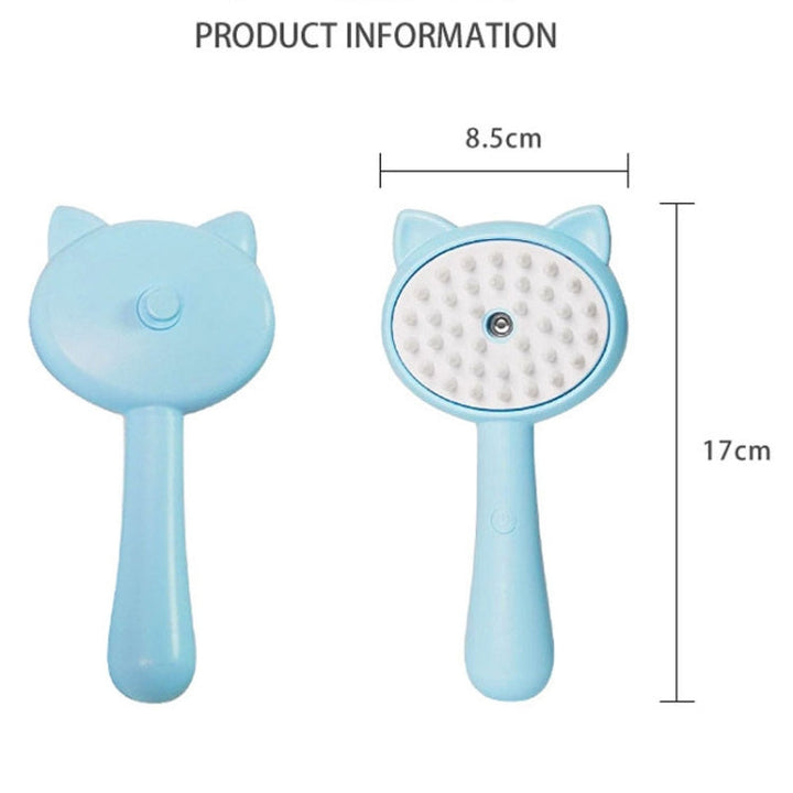 Pet Spray Massage Comb Cat Anti-Flying Hair Bath Short Brush (Blue)