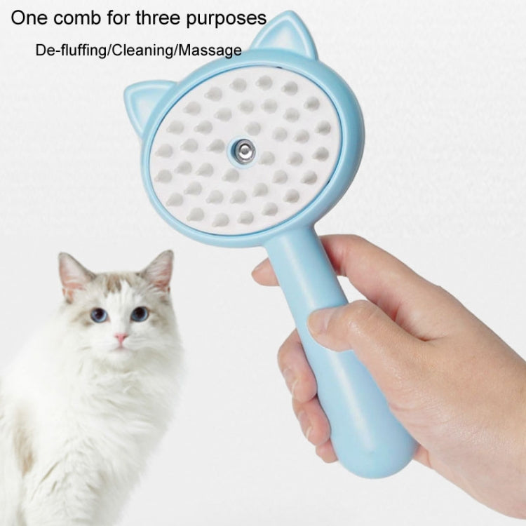 Pet Spray Massage Comb Cats Anti Flying Hair Bath Brush (Pink)
