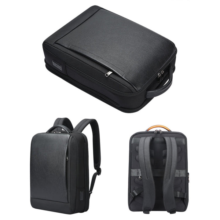 Lisslune | Bopai AL-61-122631B Large Capacity Cowhide Laptop Backpack With USB+Type-C Connection (High-End Version)