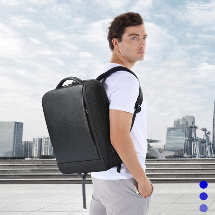 Lisslune | Bopai AL-61-122631B Large Capacity Cowhide Laptop Backpack With USB+Type-C Connection (High-End Version)