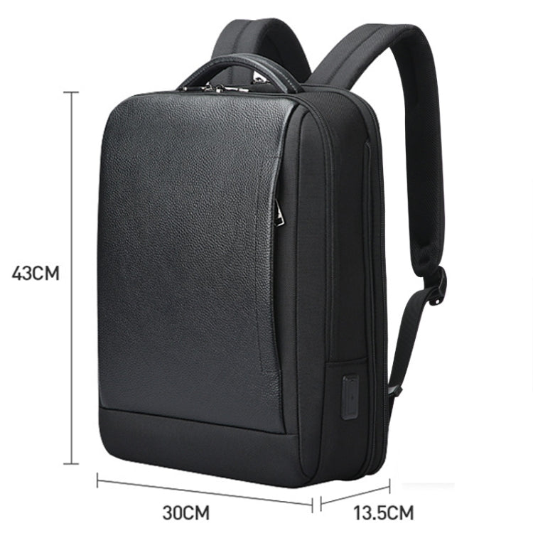 Lisslune | Bopai AL-61-122631B Large Capacity Cowhide Laptop Backpack With USB+Type-C Connection (High-End Version)