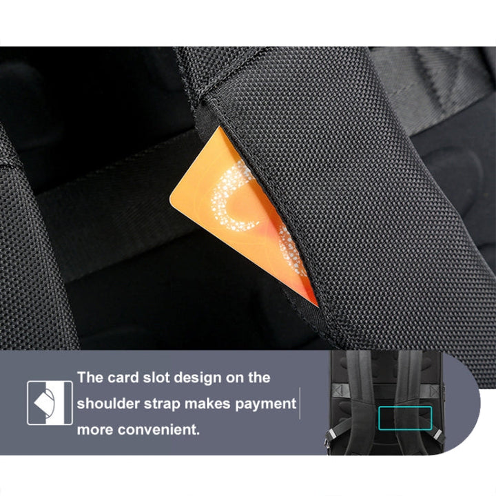 Lisslune | Bopai 61-19011 Backpack with large capacity and waterproof design for travel, laptop, with USB+Type-C connection (Black)
