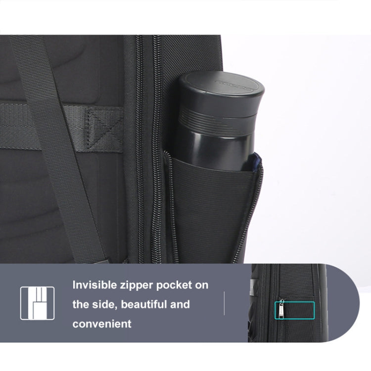 Lisslune | Bopai 61-19011 Backpack with large capacity and waterproof design for travel, laptop, with USB+Type-C connection (Black)