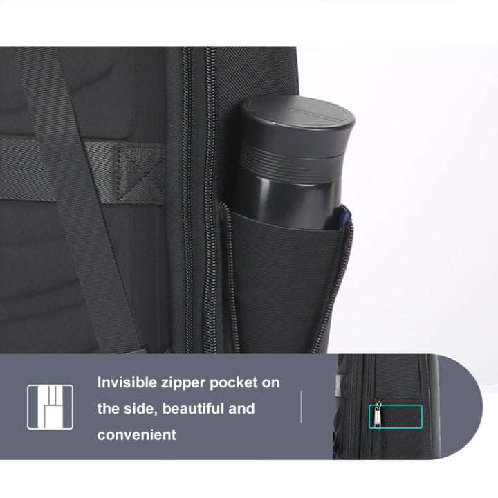 Lisslune | Bopai 61-19011 Backpack with large capacity and waterproof design for travel, laptop, with USB+Type-C connection (Black)
