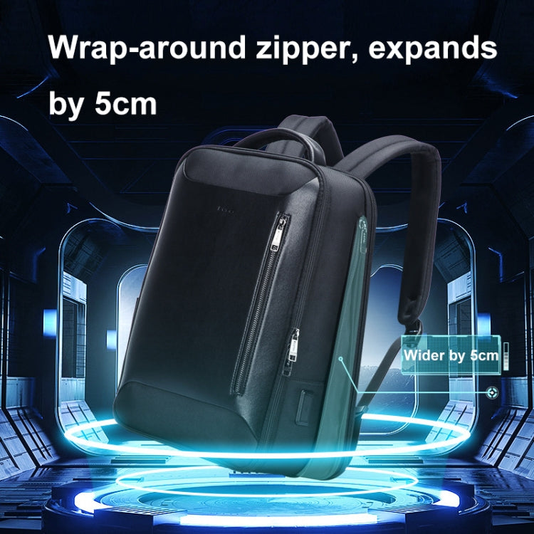 Lisslune | Bopai 61-19011 Backpack with large capacity and waterproof design for travel, laptop, with USB+Type-C connection (Black)