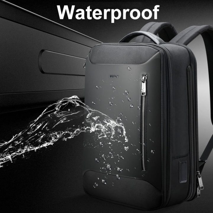Lisslune | Bopai 61-19011 Backpack with large capacity and waterproof design for travel, laptop, with USB+Type-C connection (Black)