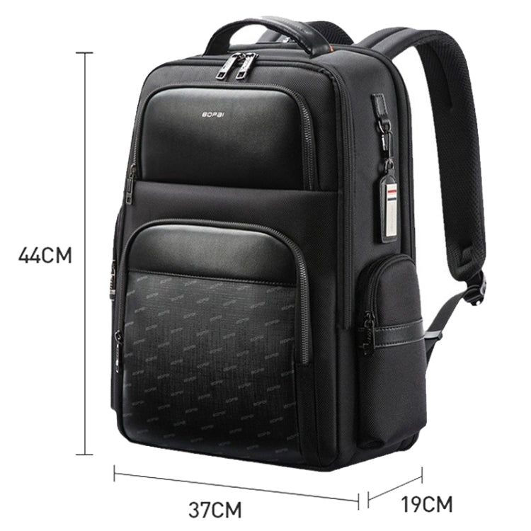 Lisslune | Bopai 61-91911 Large Capacity Business Waterproof Laptop Backpack with USB+Type-C Port (Black)