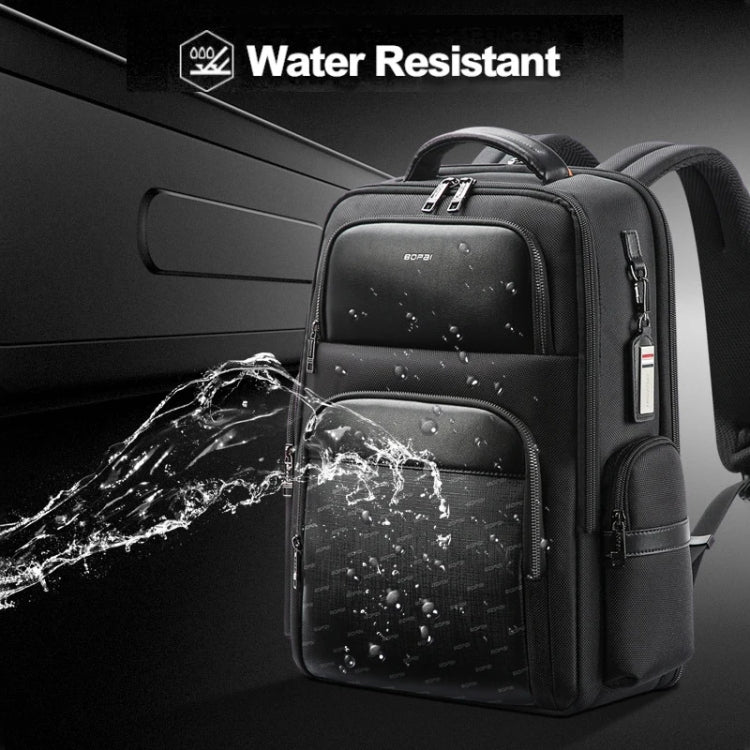 Lisslune | Bopai 61-91911 Large Capacity Business Waterproof Laptop Backpack with USB+Type-C Port (Black)