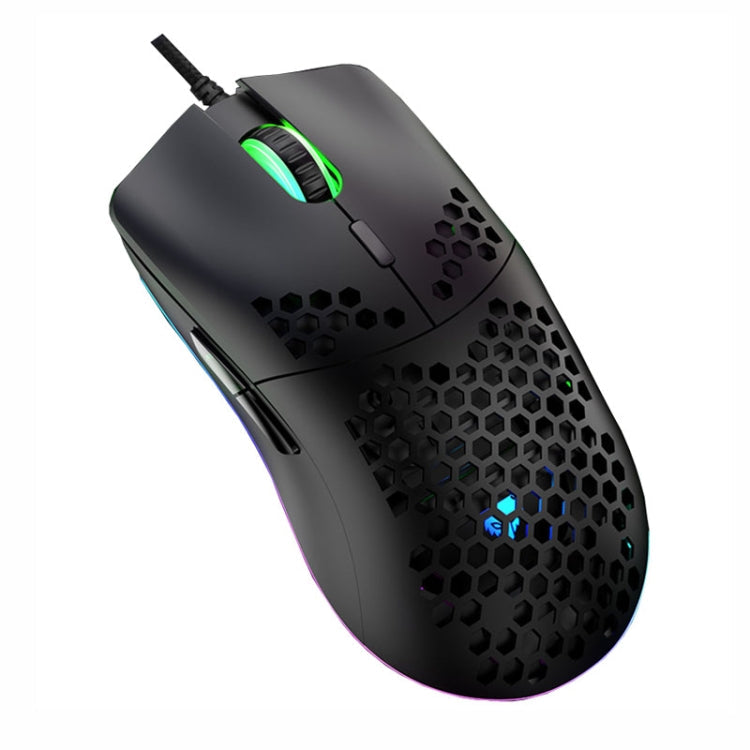 Lisslune | XUNSVFOX XYH90 Wired Hollow Mouse RGB Illuminated Macro Programming Gaming Mouse (Black)