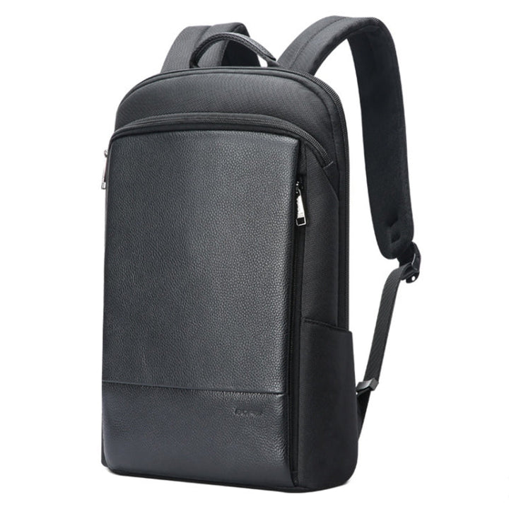 Lisslune | Bopai First Layer Cowhide Business Commuter Waterproof and Lightweight Laptop Backpack, Color: Deluxe