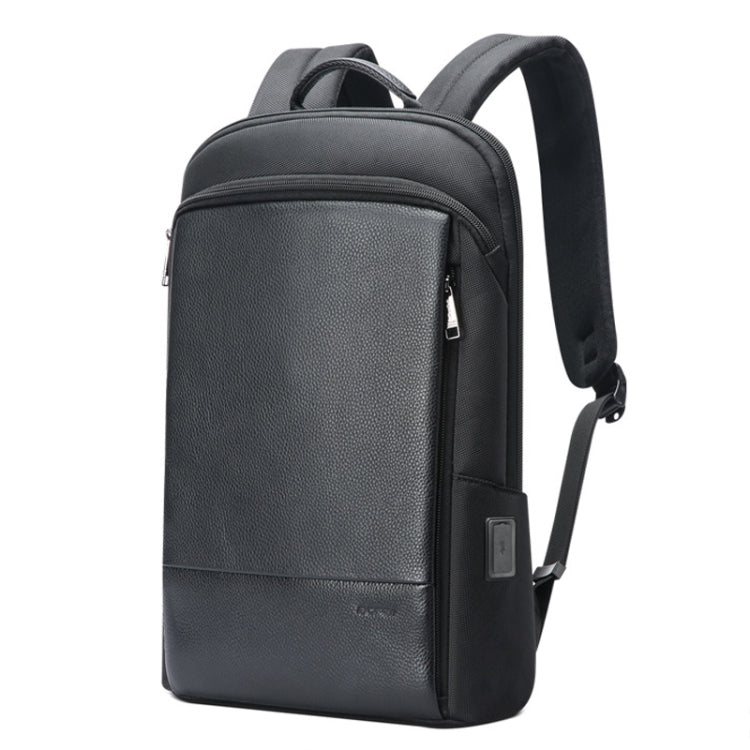 Lisslune | Bopai First-Layer Cowhide Business Commuter Waterproof and Lightweight Laptop Backpack, Color: Flagship