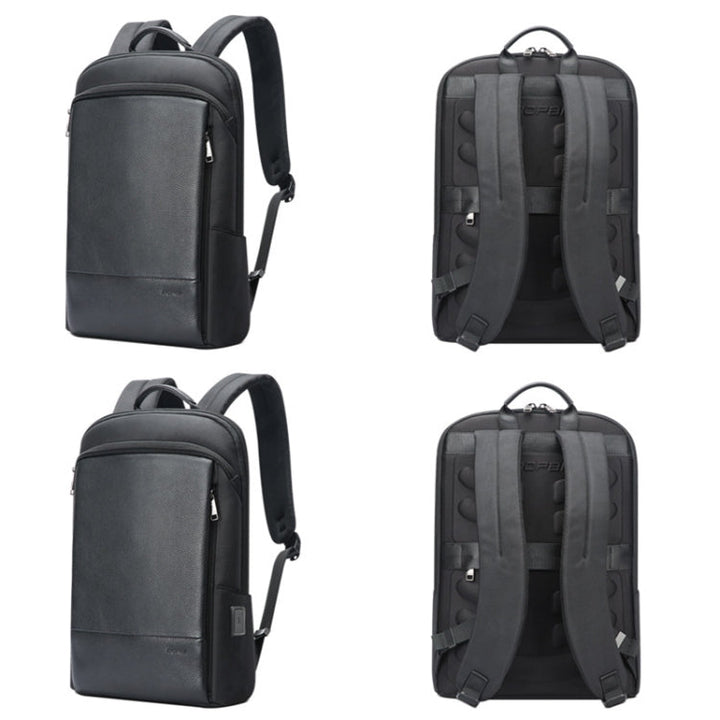 Lisslune | Bopai First Layer Cowhide Business Commuter Waterproof and Lightweight Laptop Backpack, Color: Deluxe