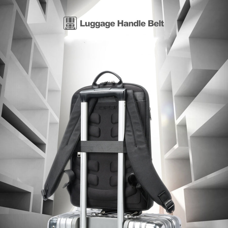 Lisslune | Bopai First-Layer Cowhide Business Commuter Waterproof and Lightweight Laptop Backpack, Color: Flagship