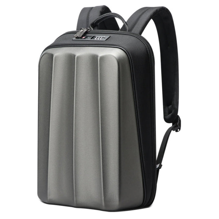 Lisslune | Bopai 61-122579 Large Capacity Hard Shell Combination Lock Waterproof Business Laptop Backpack (Gray)
