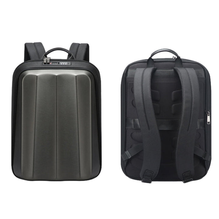 Lisslune | Bopai 61-122579 Large Capacity Hard Shell Combination Lock Waterproof Business Laptop Backpack (Gray)