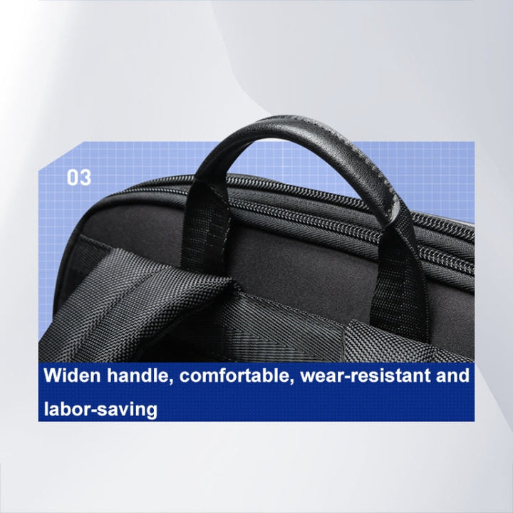 Lisslune | Bopai 61-122579 Large Capacity Hard Shell Combination Lock Waterproof Business Laptop Backpack (Gray)