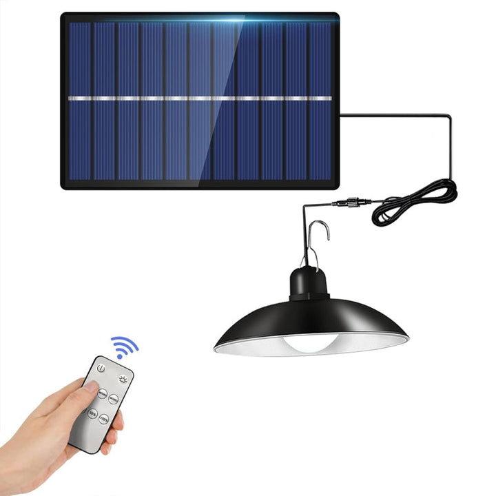 Lisslune | IP65 Waterproof Outdoor Solar LED Light Bulb Chandelier Indoor Lights, Specification: Simple White Light with Remote Control