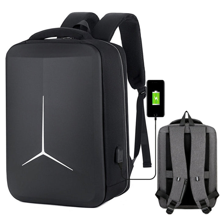 Lisslune | 15 Inch Multifunctional Waterproof Business Sport Laptop Backpack with USB Port (Black)