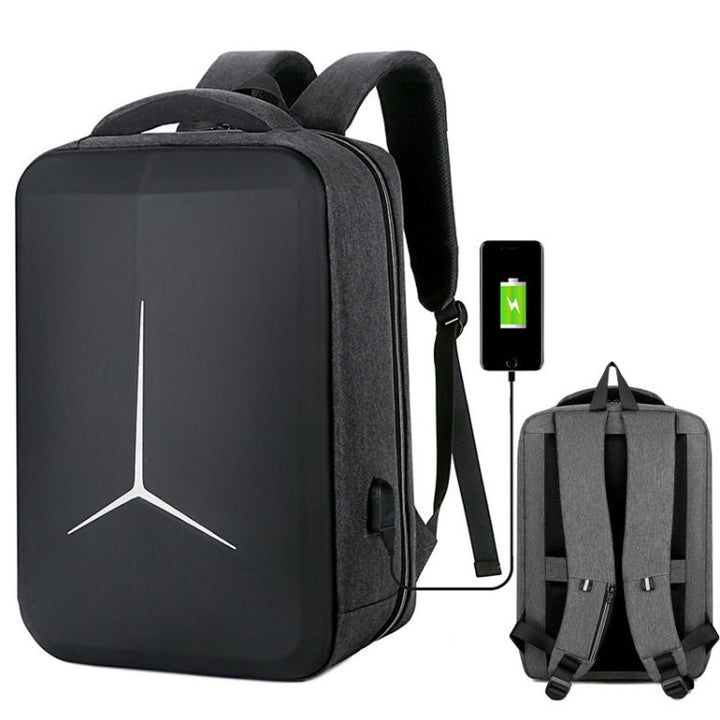 Lisslune | 15 Inch Multifunctional Waterproof Business Sports Laptop Backpack with USB Port (Dark Gray)