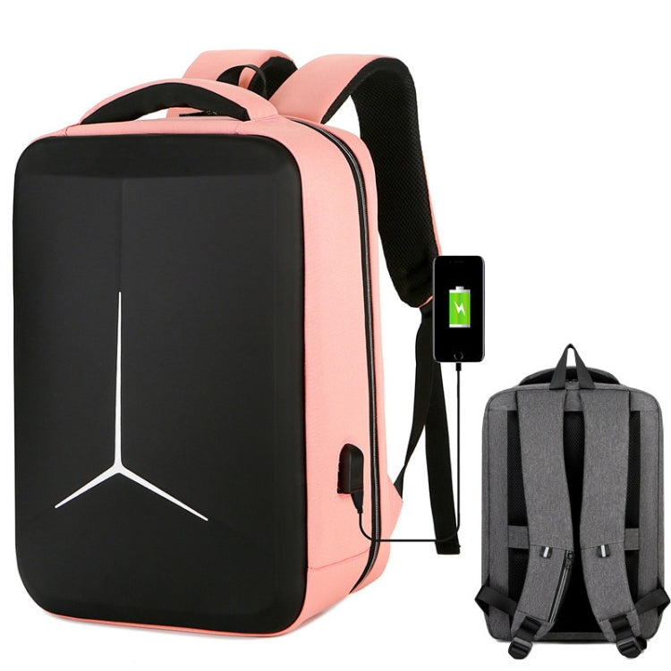 Lisslune | 17 Inch Multifunctional Waterproof Business Sports Laptop Backpack with USB Port (Pink)