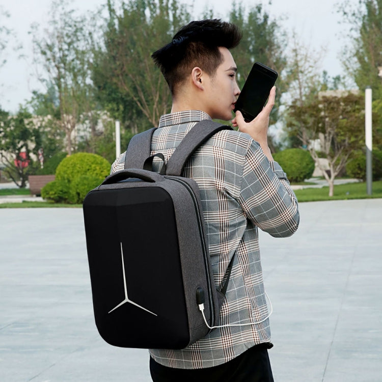 Lisslune | 17 Inch Multifunctional Waterproof Business Sport Laptop Backpack with USB Port (Navy Blue)