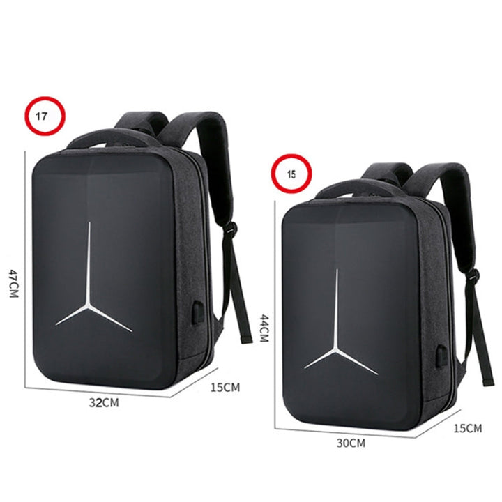 Lisslune | 17 Inch Multifunctional Waterproof Business Sport Laptop Backpack with USB Port (Navy Blue)
