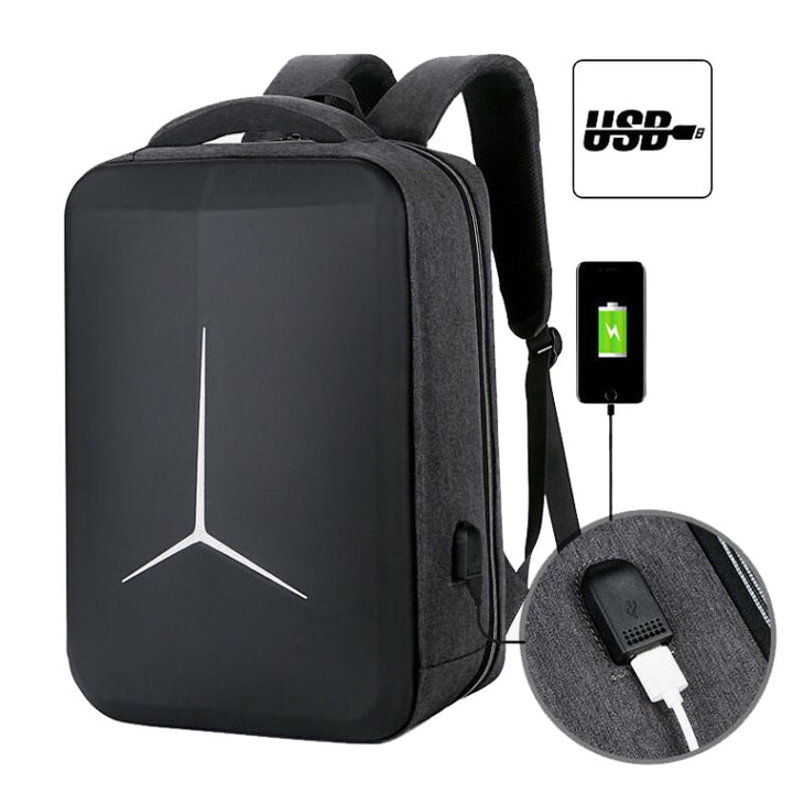 Lisslune | 17 Inch Multifunctional Waterproof Business Sport Laptop Backpack with USB Port (Navy Blue)