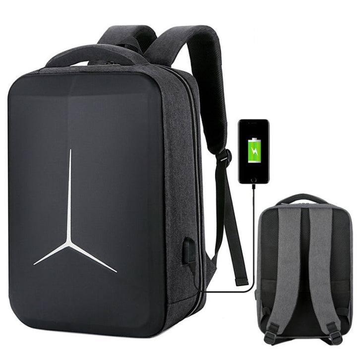 Lisslune | 15 inch large, capacity strong, waterproof business commute laptop backpacks with USB port (simplified gray)