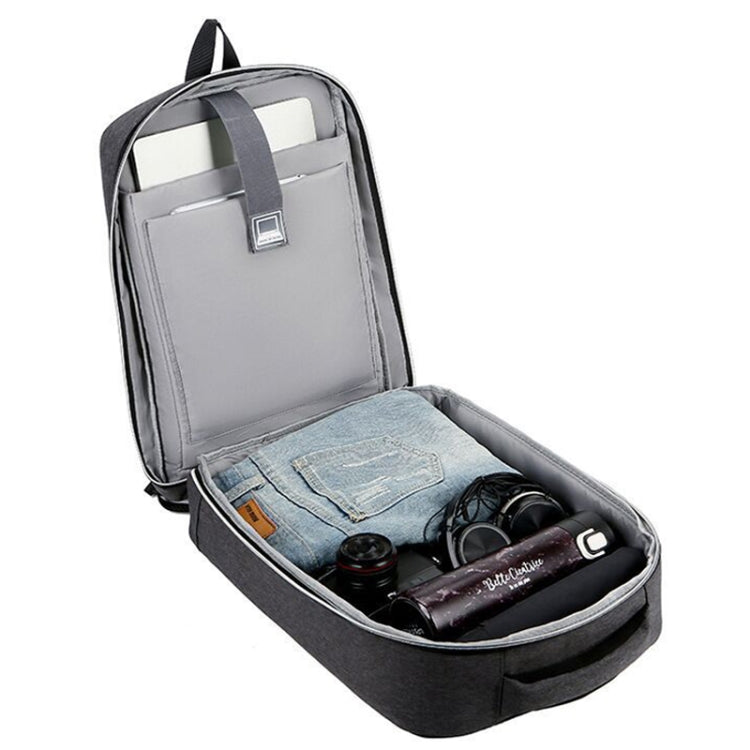 Lisslune | 15 Inch Large Capacity Waterproof Business Commuter Laptop Backpack with USB Port (Simplified Blue)