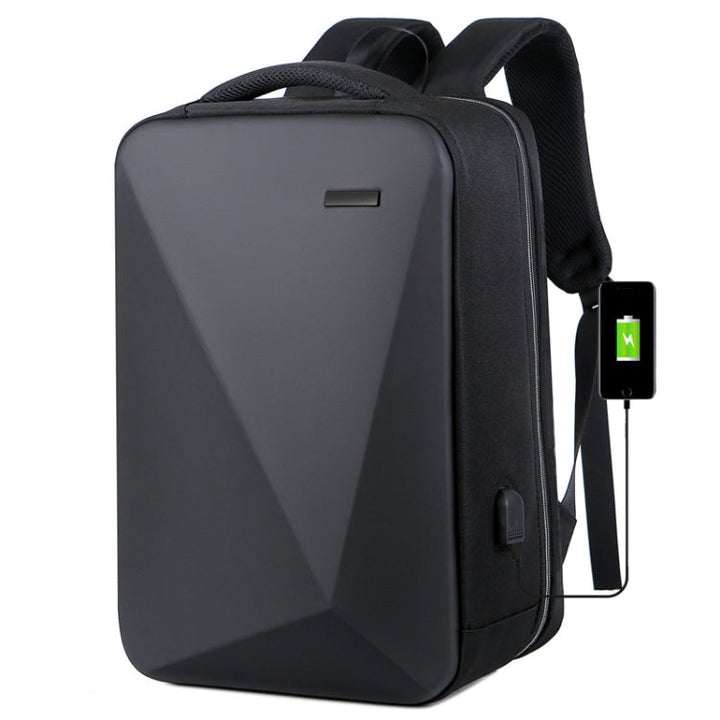 Lisslune | 16 Inch Large Capacity Password Lock Anti-Theft Laptop Backpack With USB Port (Black)