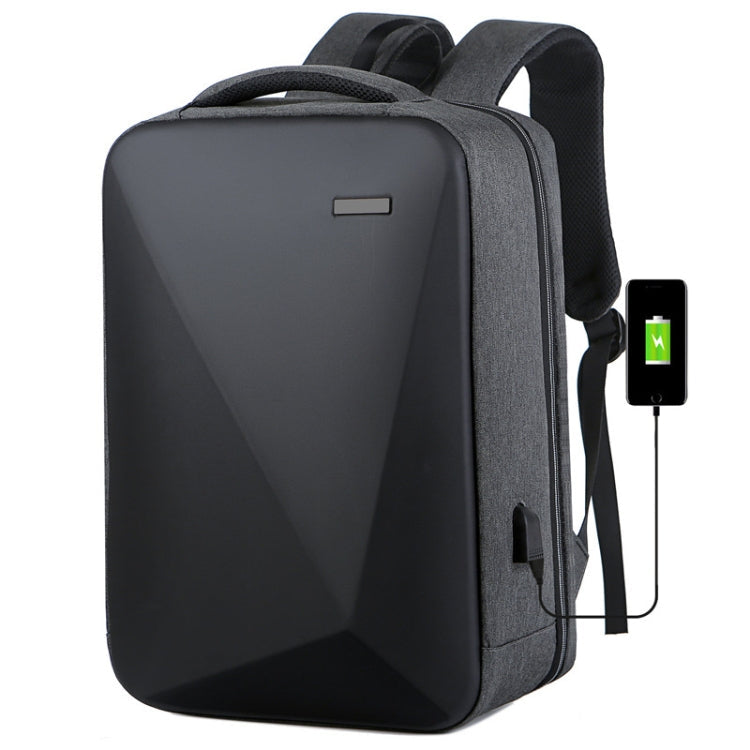 Lisslune | 16 Inch Large Capacity Password Lock Anti-theft Laptop Backpack With USB Port (Dark Gray)