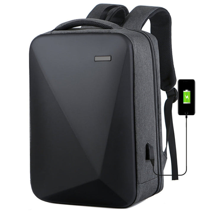 Lisslune | 16 Inch Large Capacity Password Lock Anti-theft Laptop Backpack With USB Port (Dark Gray)