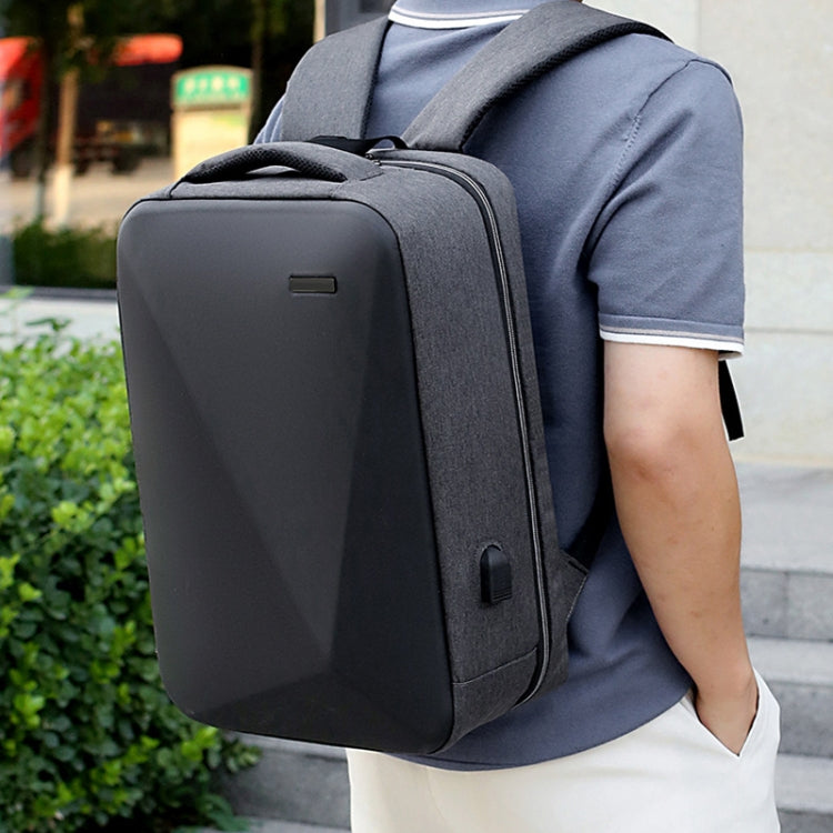Lisslune | 16 Inch Large Capacity Password Lock Anti-Theft Laptop Backpack With USB Port (Black)