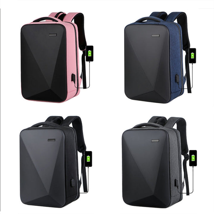 Lisslune | 16 inch Large Capacity Password Lock Anti-Theft Laptop Backpack With USB Port (Pink)