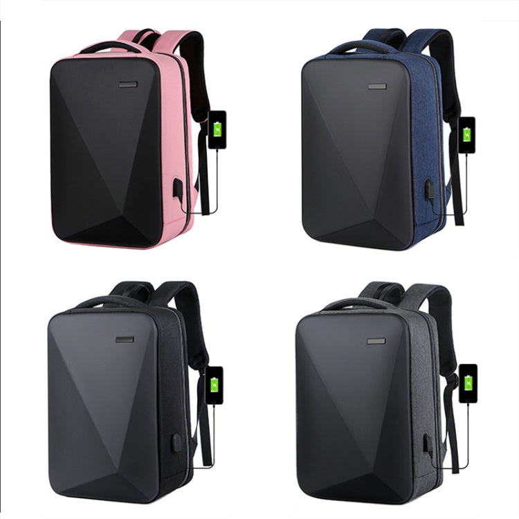 Lisslune | 16 Inch Large Capacity Password Lock Anti-Theft Laptop Backpack With USB Port (Black)