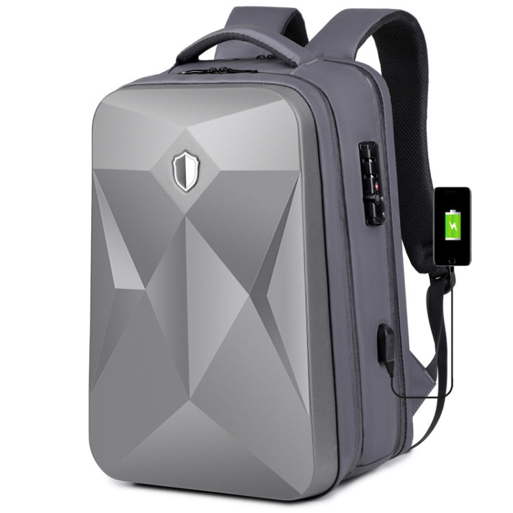 Lisslune | 17 Inch Password Lock Large Capacity Waterproof Laptop Backpack with USB Port (Dark Gray)