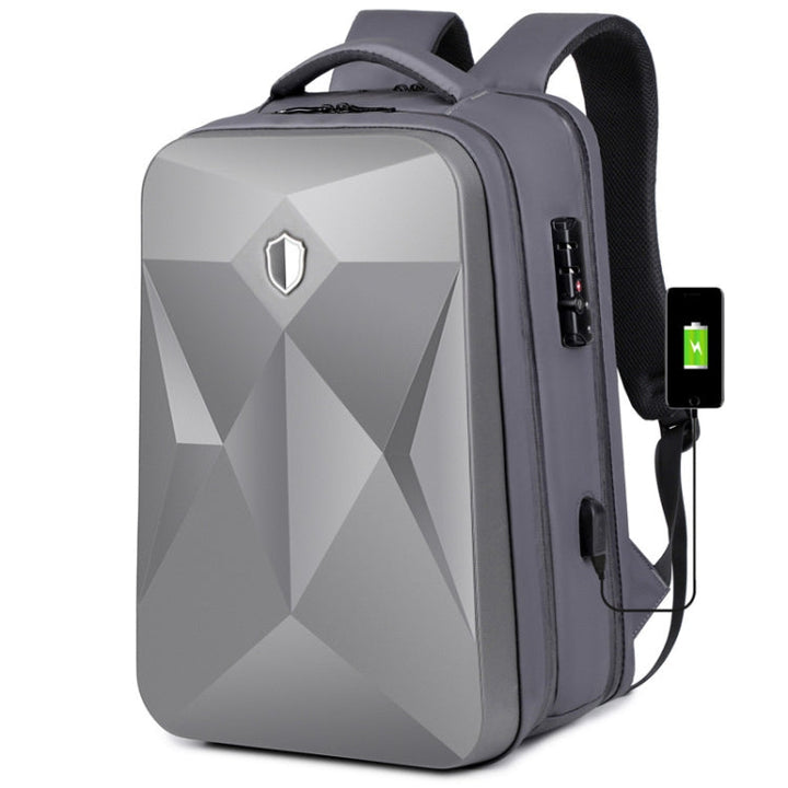 Lisslune | 17 Inch Password Lock Large Capacity Waterproof Laptop Backpack with USB Port (Dark Gray)
