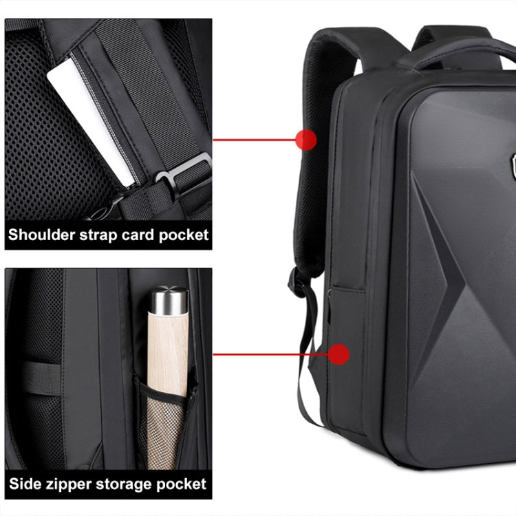 Lisslune | 17 Inch Password Lock Large Capacity Waterproof Laptop Backpack with USB Port (Black)