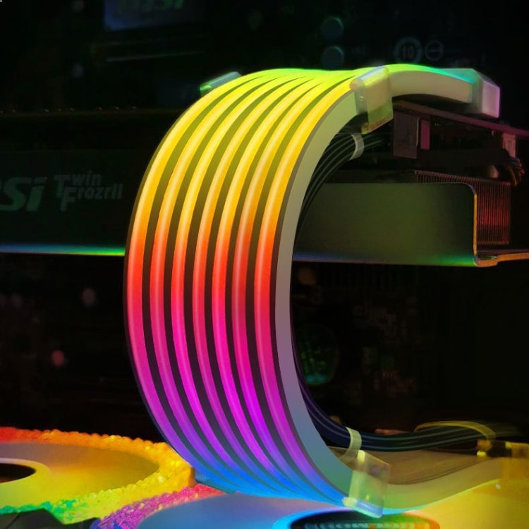 Lisslune | AOSOR AL300 Computer Glow Line ARGB Neon Cable Motherboard Case Light Strip Light Plate Decoration (Black)