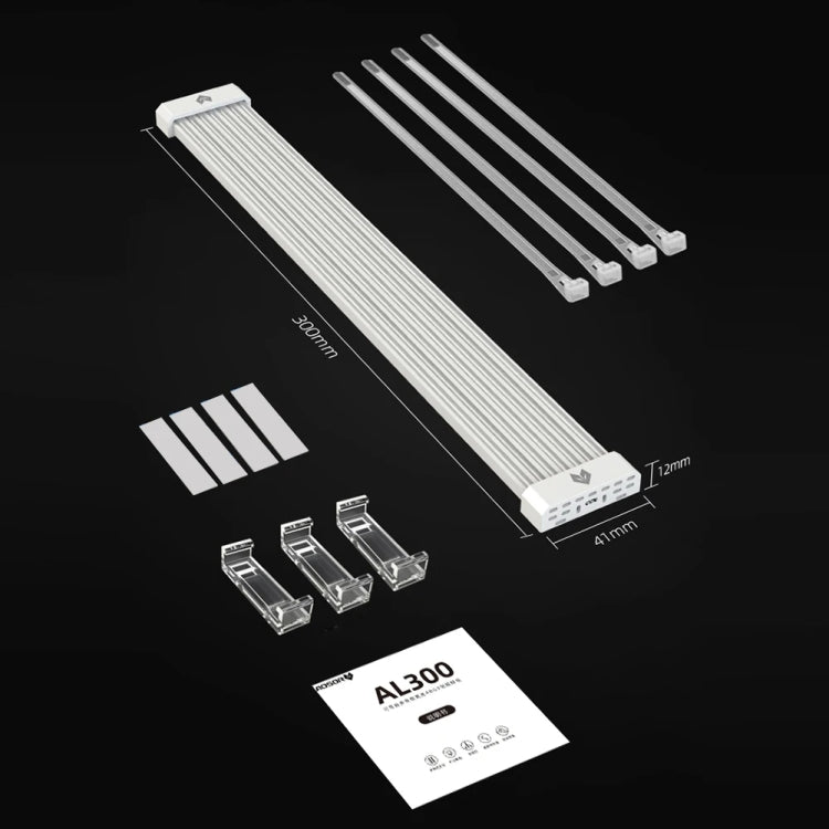 Lisslune | AOSOR AL300 Computer Glow Line ARGB Neon Cable Motherboard Case Light Strip Light Plate Decoration (White)