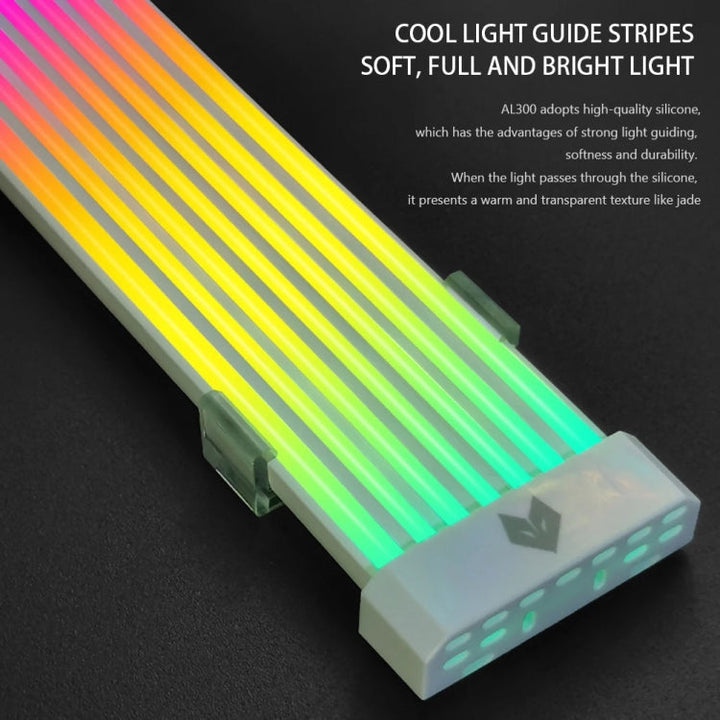 Lisslune | AOSOR AL300 Computer Glow Line ARGB Neon Cable Motherboard Case Light Strip Light Plate Decoration (White)