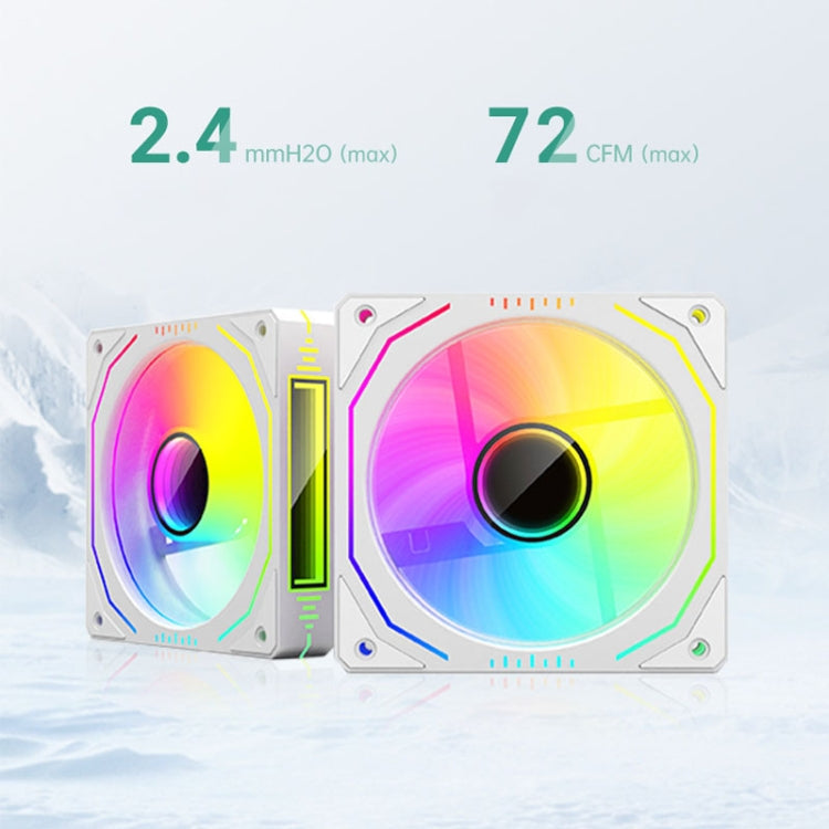 Lisslune | COOLMOON Glacier 240 Water Cooler Radiator Desktop ARGB Multi-Platform Integrated Lens CPU Water Cooling Fan, Color: Black