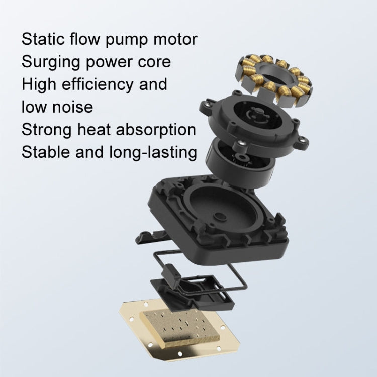 Lisslune | COOLMOON Glacier 240 Water Cooler Radiator Desktop ARGB Multi-Platform Integrated Lens CPU Water Cooling Fan, Color: Black