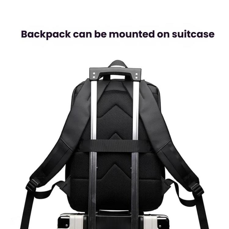 Lisslune | WEPOEWR Men's 14-Inch Laptop Backpack Waterproof Large Capacity Business Commuter Backpack (Black)