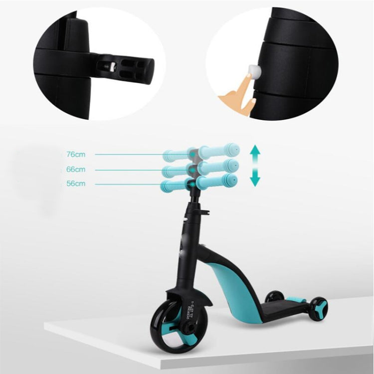 Lisslune | nadle Foldable Three-Wheeled Three-Mode Balance Bike Kids Scooter (Blue)