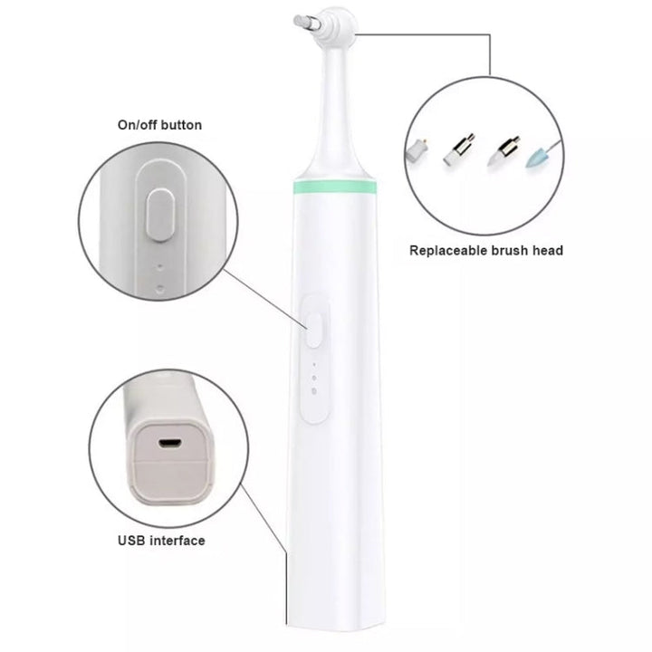 Pet Electric Toothbrush Tooth Polisher Oral Cleaning Plaque Removal Tool (Green)