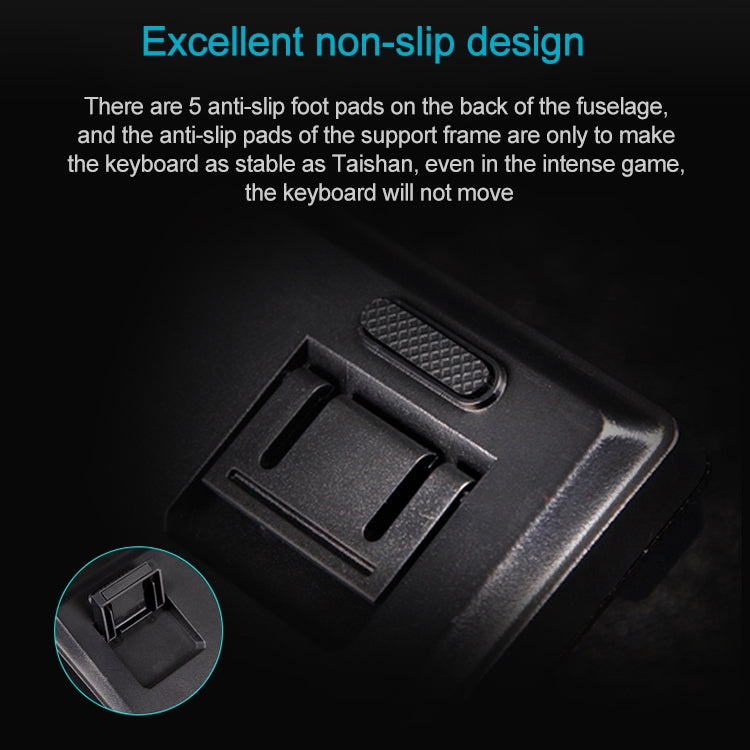 Lisslune | Rapoo V500 PRO Mixed Light 104 Keys Desktop Laptop Computer Game Esports Office Home Typing Wired Mechanical Keyboard (Red Switch)